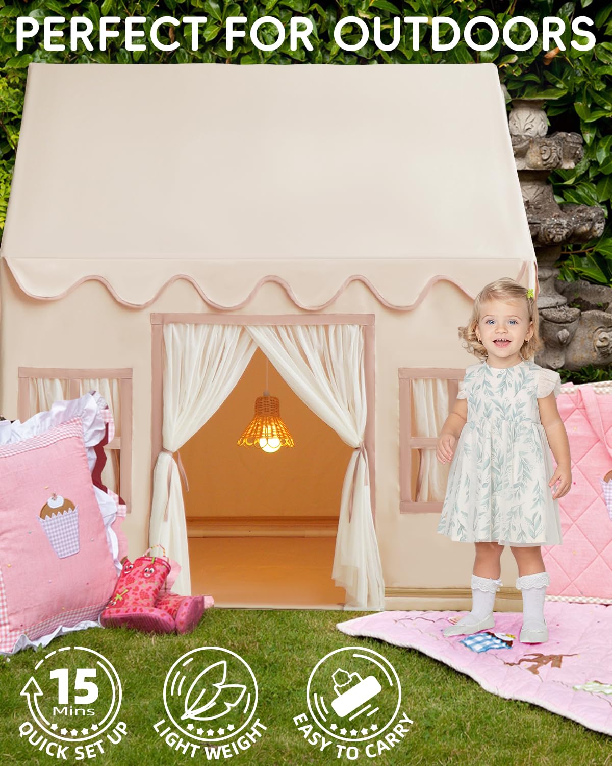 Casa de Juegos Grande para Niños con Alfombra Básica con - Imagen 4