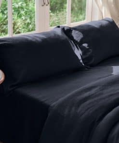 Juego de Funda de Edredón Cebihy 100% Lino King 3 Piezas,