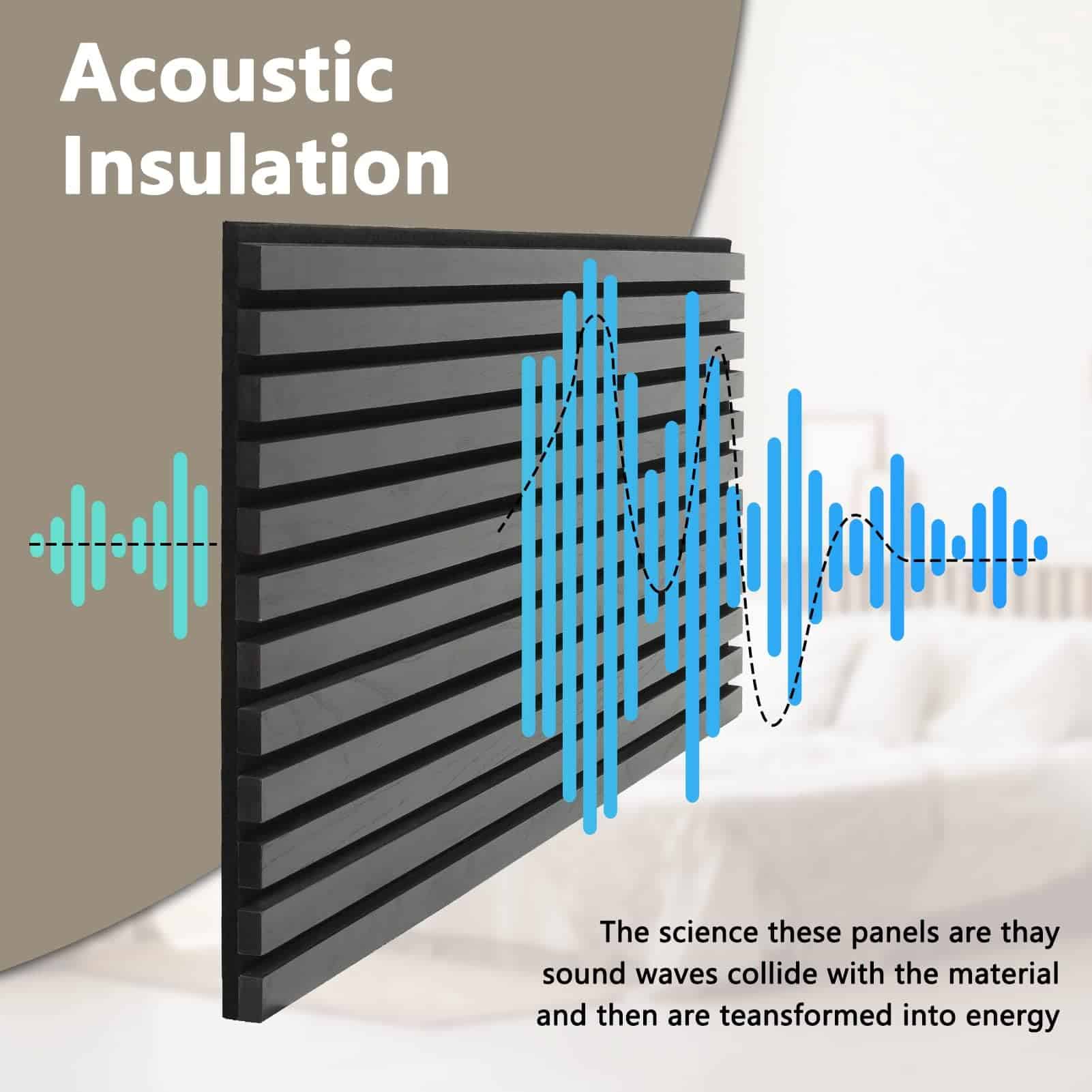 Paneles de Lamas de Madera Acústica para Decoración de - Imagen 4