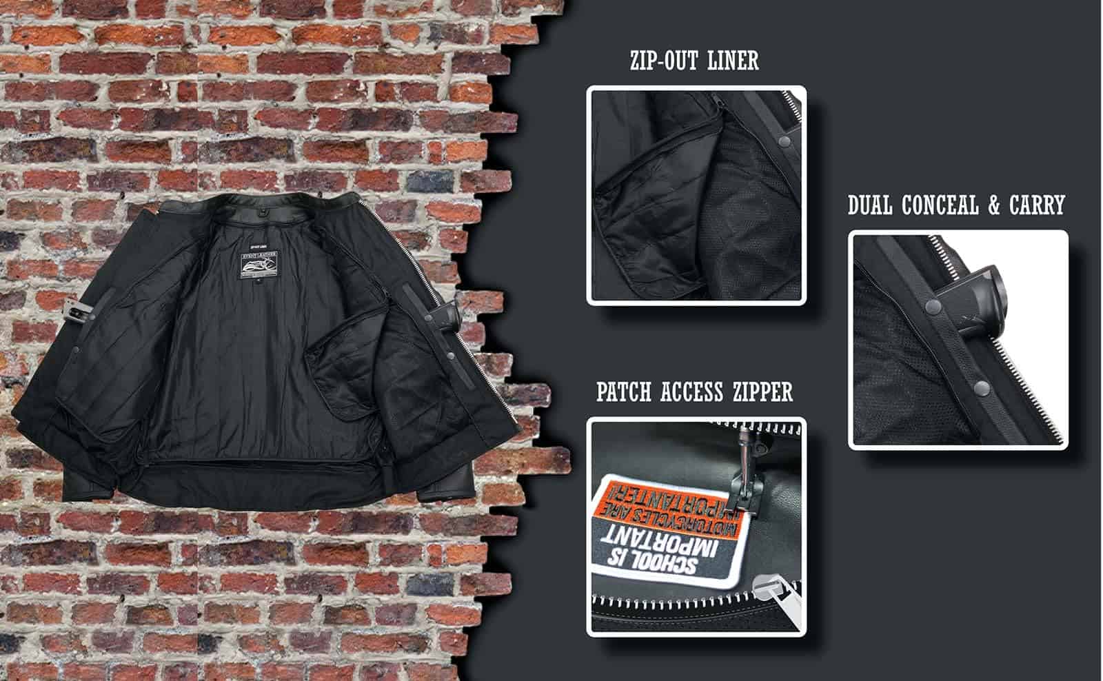 Chamarra de Cuero de Motocicleta Deportiva EVENT LEATHER - Imagen 6