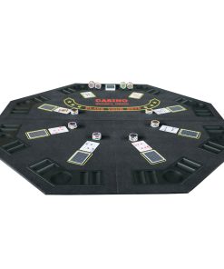 Mesa de póker octogonal plegable de 48" con capacidad para