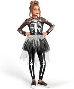 Disfraz de esqueleto de Halloween para niñas de