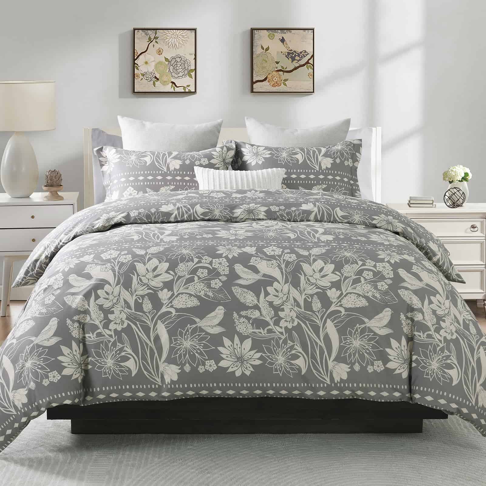 Duvet Cover King Gris Uniclinens - 100% Algodón con