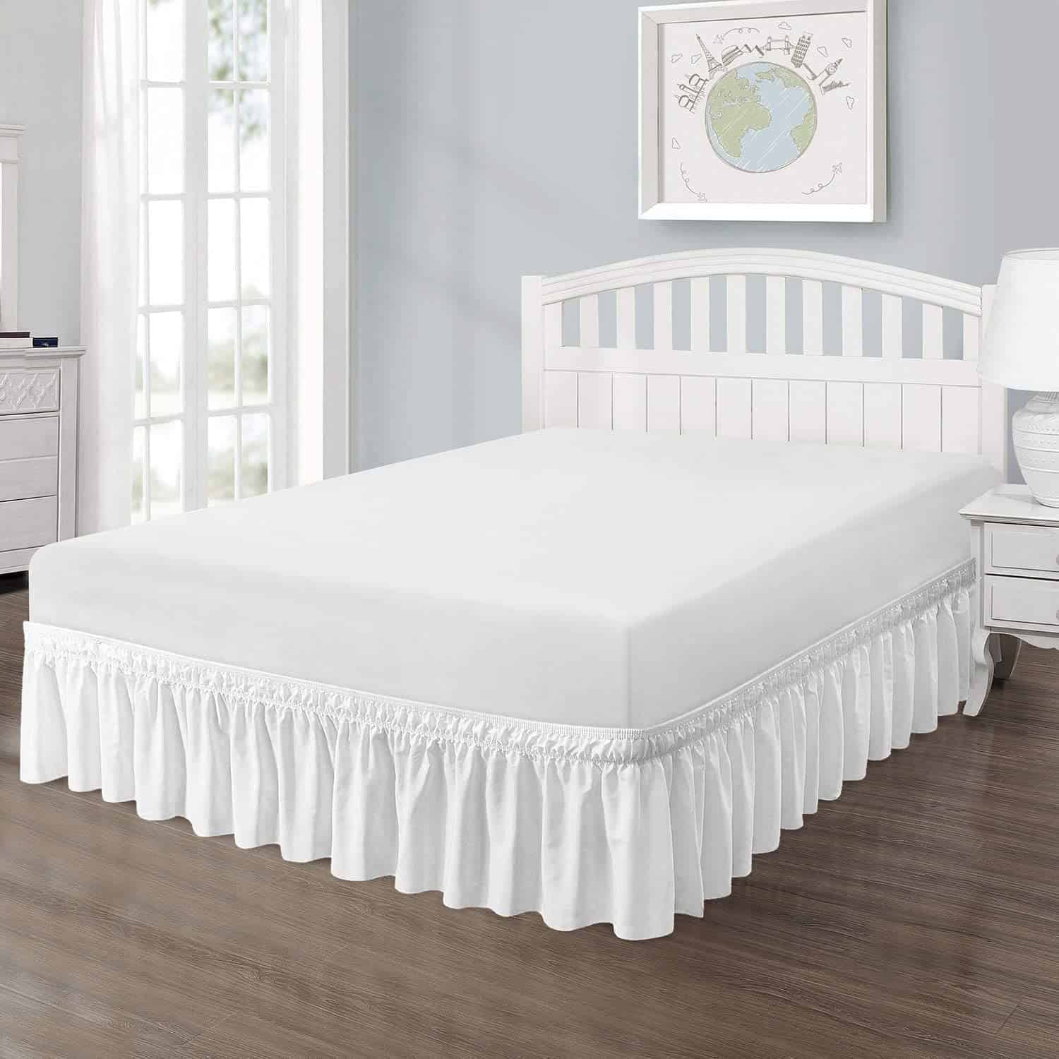 Faldón de cama envolvente 100% algodón egipcio 800 hilos de - Imagen 5