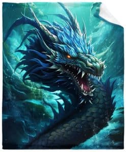 Manta de Dragón Azul Manta de lanza de dragón Regalos para