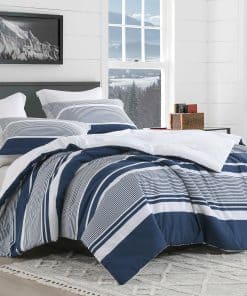 Juego de Edredón Rayado para Cama Queen - Juego de Edredón
