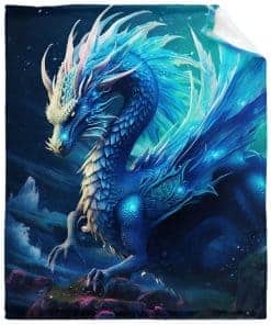 Manta de Dragón Azul Manta de Tiro de Dragón Regalo de