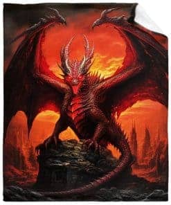 Manta de Dragón Rojo Manta de Dragón para Sofá Cama Sala de