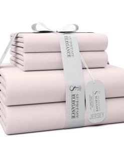 Juego de sábanas de punto de jersey de tamaño King SUPREME