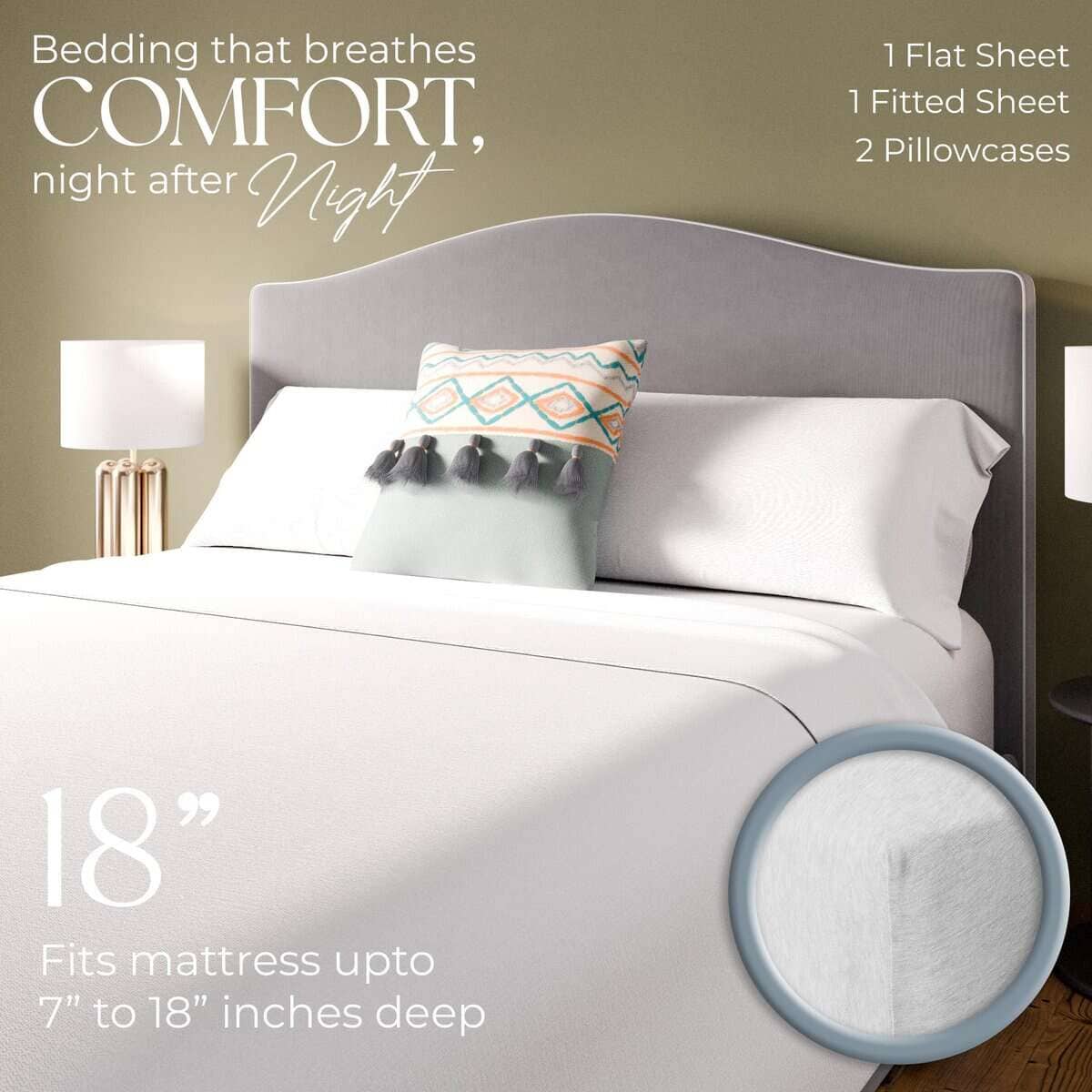 Juego de sábanas de Jersey Super Suave SUPREME ELEGANCE, 4 - Imagen 3