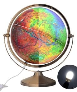 Globo Terráqueo Iluminado de Marte con Topografía Mapsoft