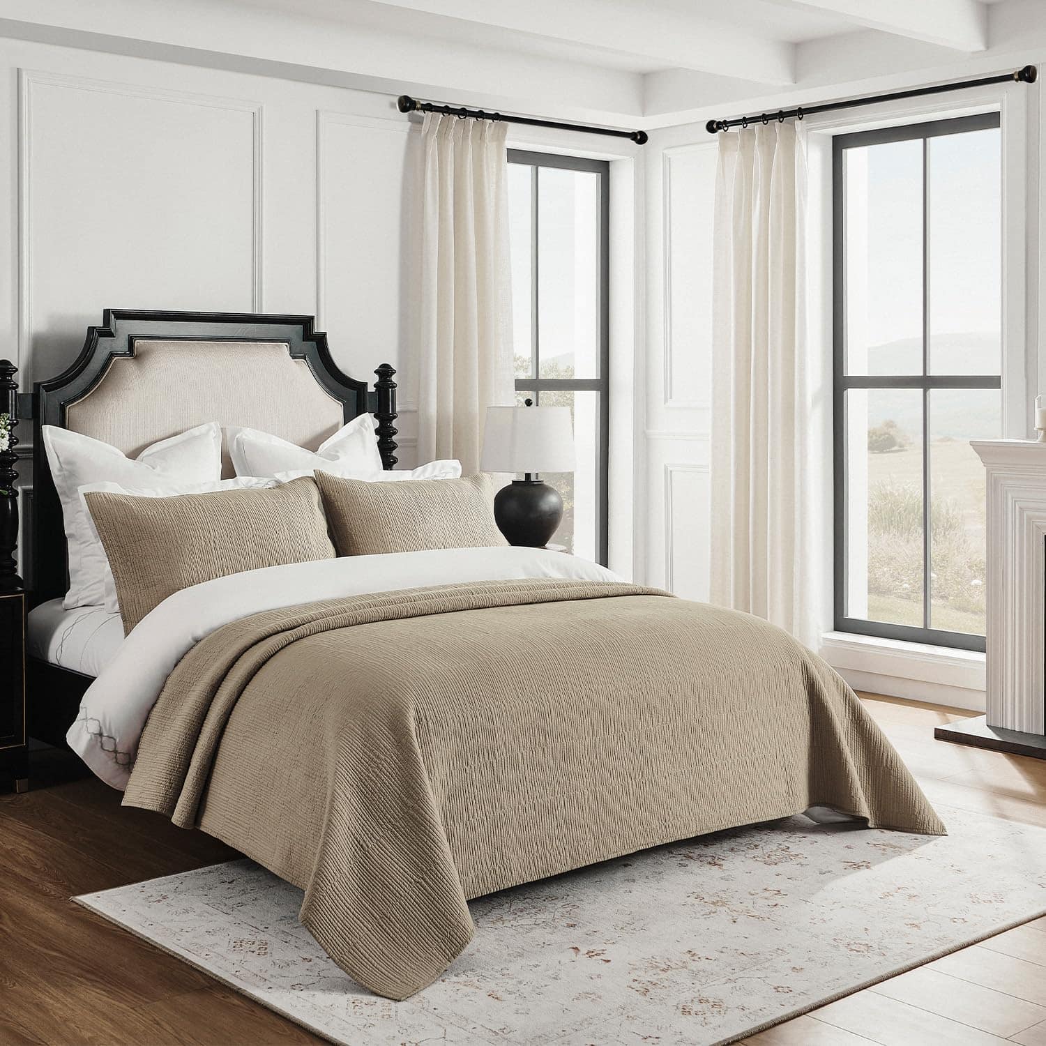 Colcha de Algodón Puro de Lujo con Hilos de Punto de Calla - Imagen 4