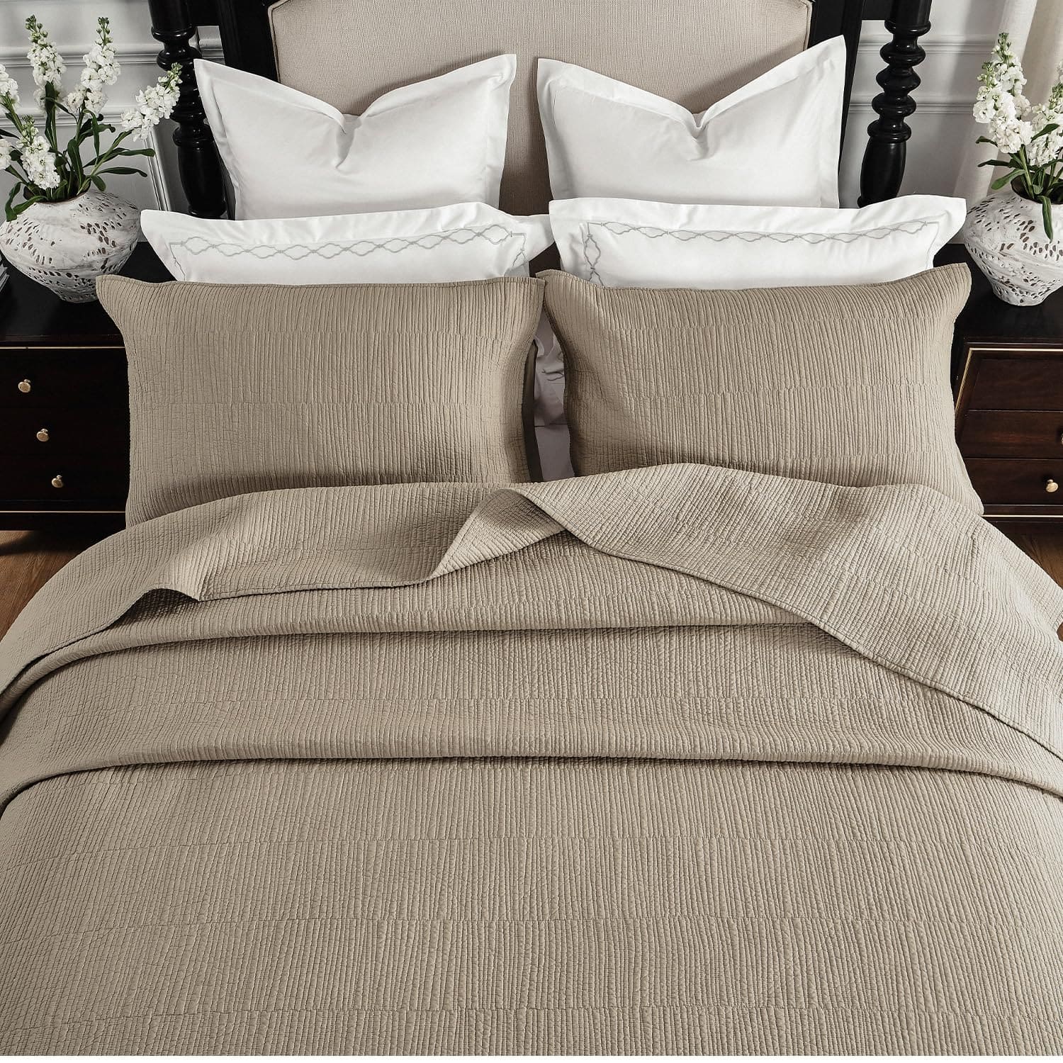 Colcha de Algodón Puro de Lujo con Hilos de Punto de Calla - Imagen 6