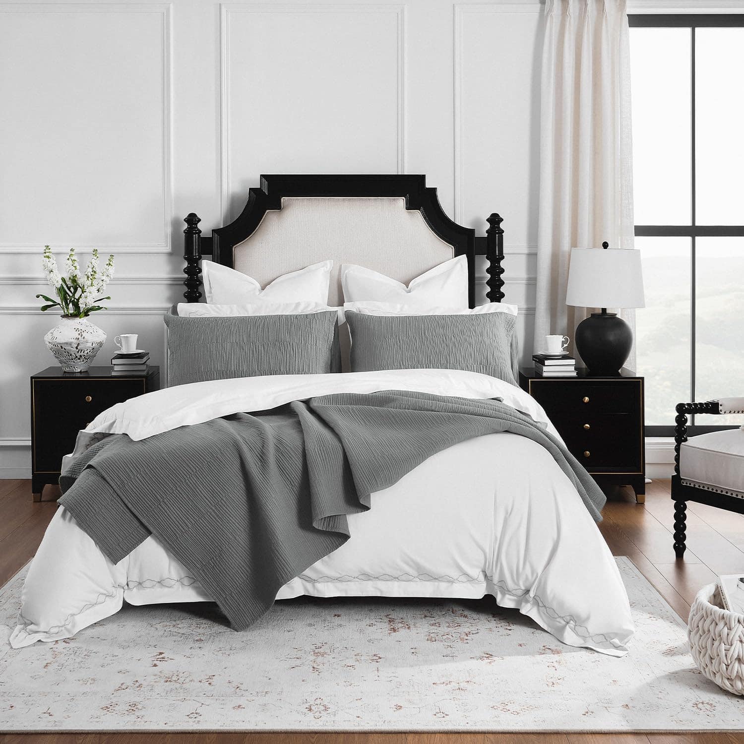 Edredón de algodón puro de lujo Calla Angel Evelyn Stitch - Imagen 3