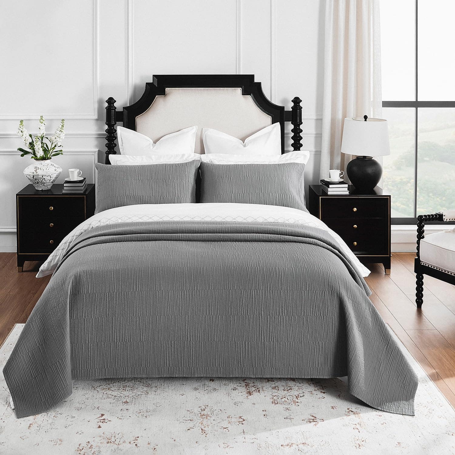 Edredón de algodón puro de lujo Calla Angel Evelyn Stitch