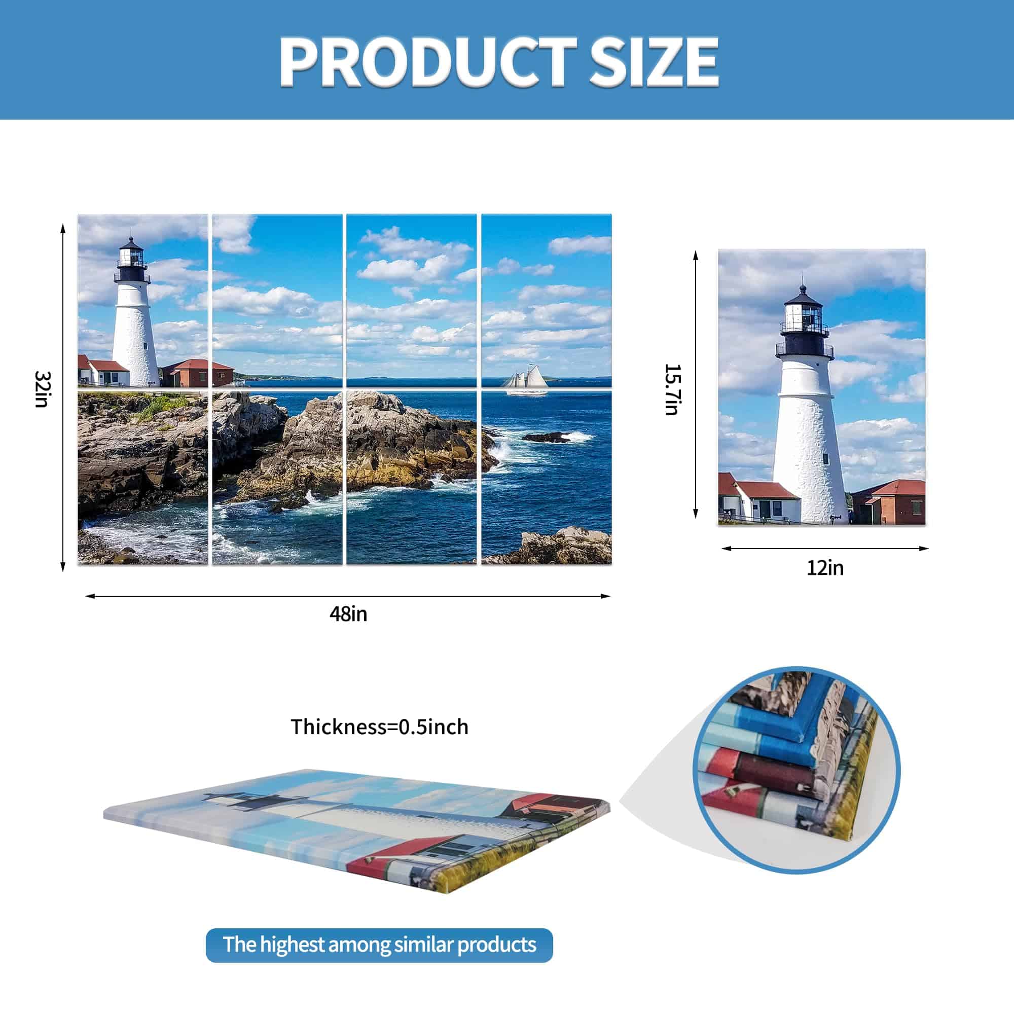 8 Paneles Acústicos - 48"x32"x0.5" Paneles de Pared - Imagen 4