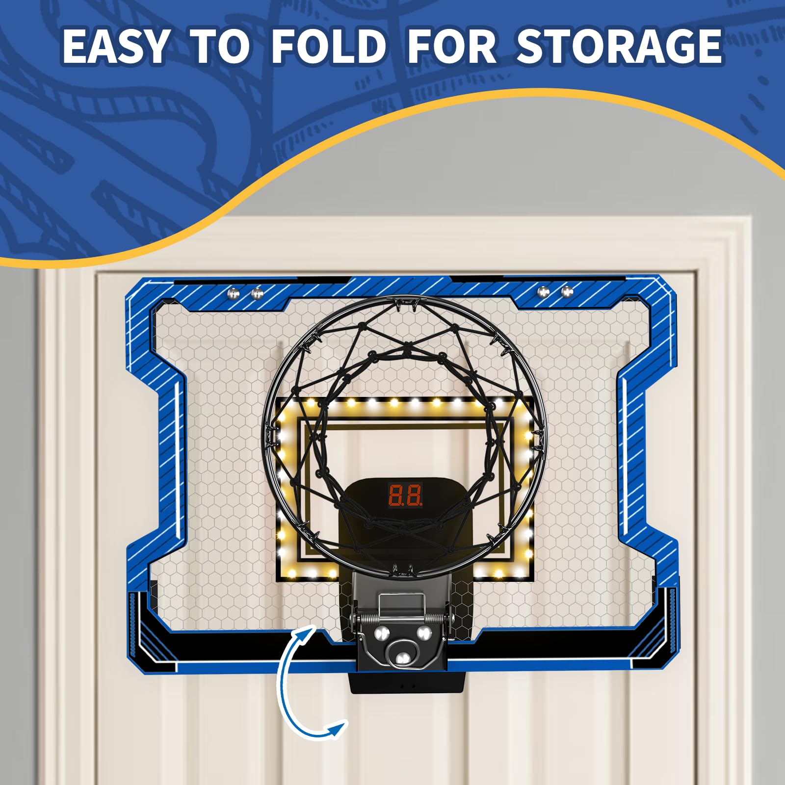 Canasta de Baloncesto Mini Interior con Panel de - Imagen 5