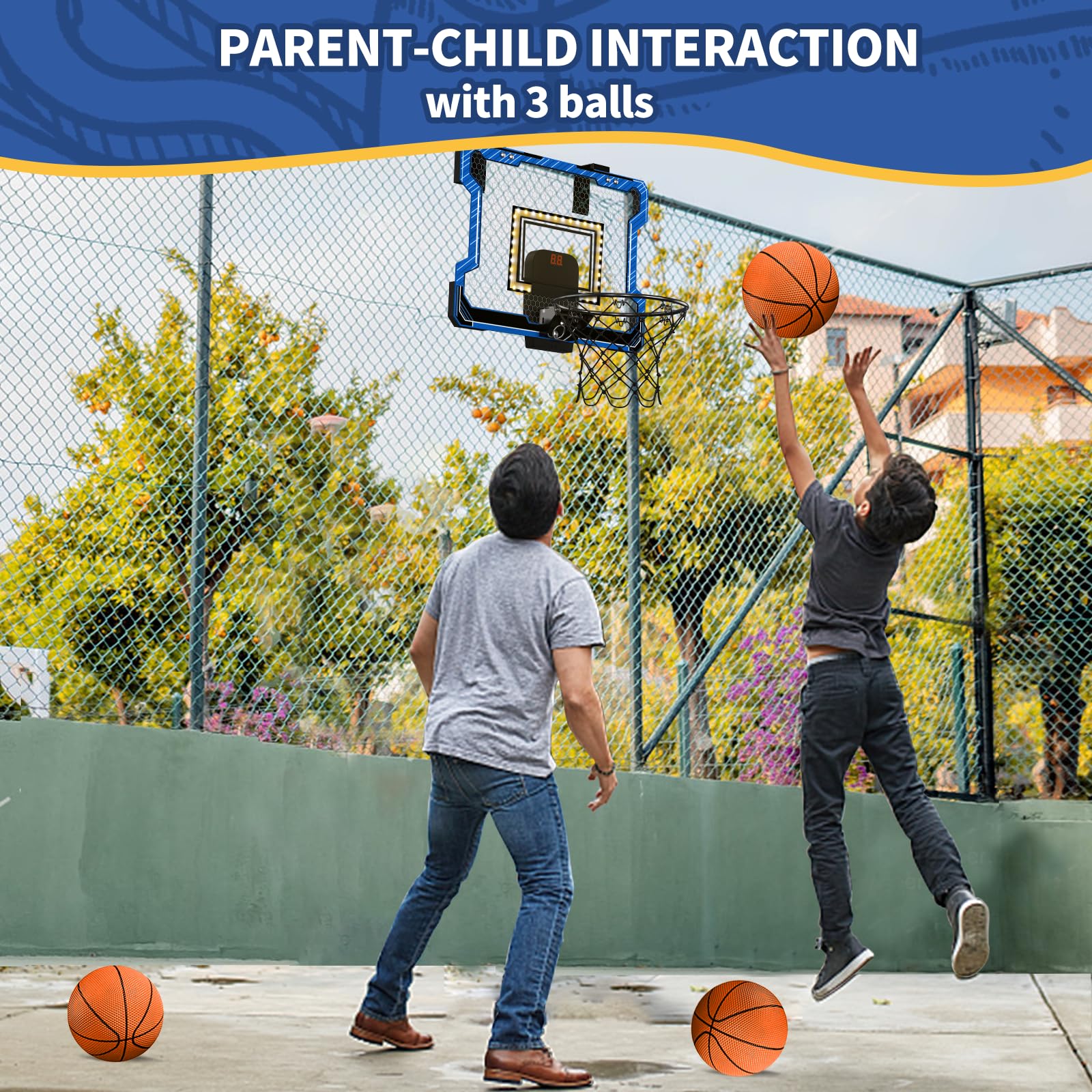 Canasta de Baloncesto Mini Interior con Panel de - Imagen 8