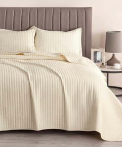 Set de Colcha de Verano Acolchado de Canales Ligero de 3