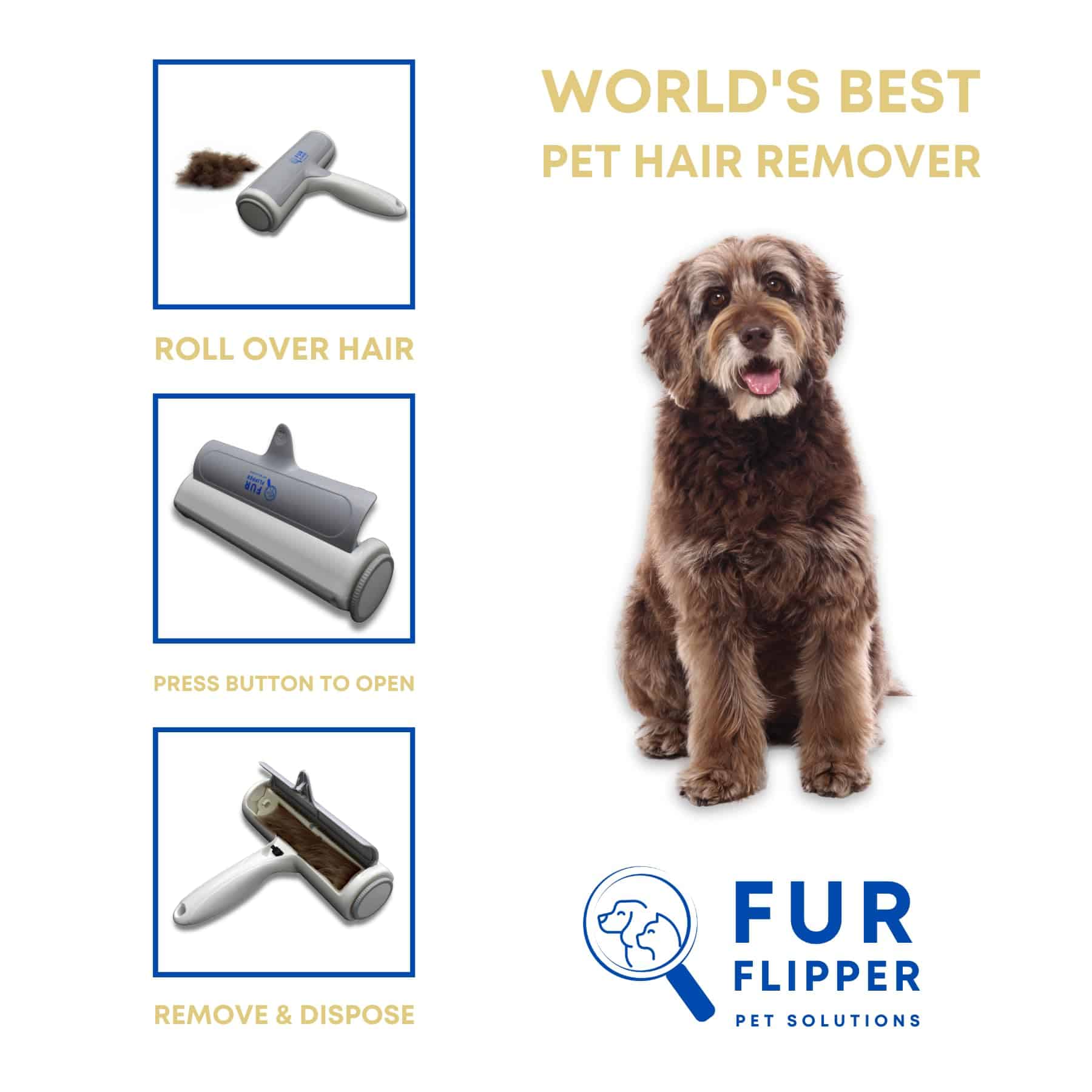 Removedor de Pelusa para Perros Fur Flipper y Rodillo - Imagen 4