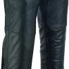 Chaps de Cuero de Motocicleta para Hombre con Cuatro