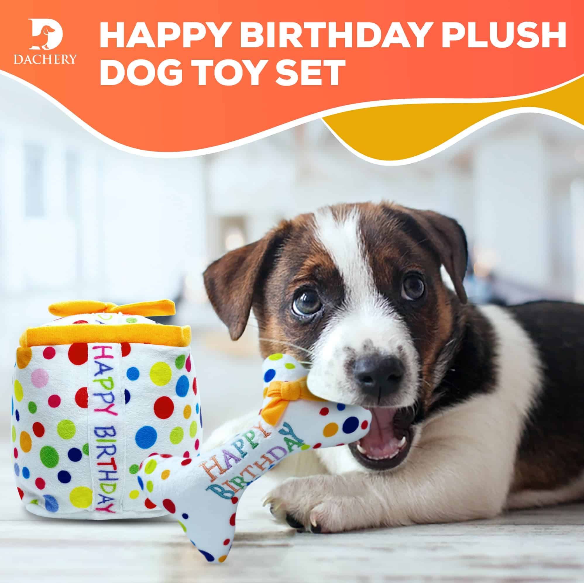 Juego de juguetes D Dachery Doggie Happy Birthday | Hueso - Imagen 3