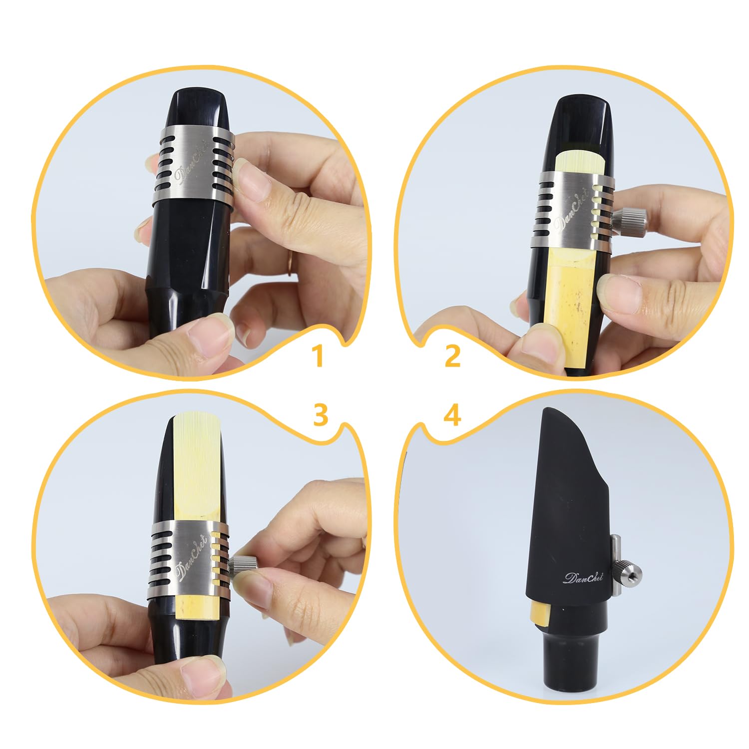 Abrazadera de acero inoxidable premium para saxofón tenor- - Imagen 6