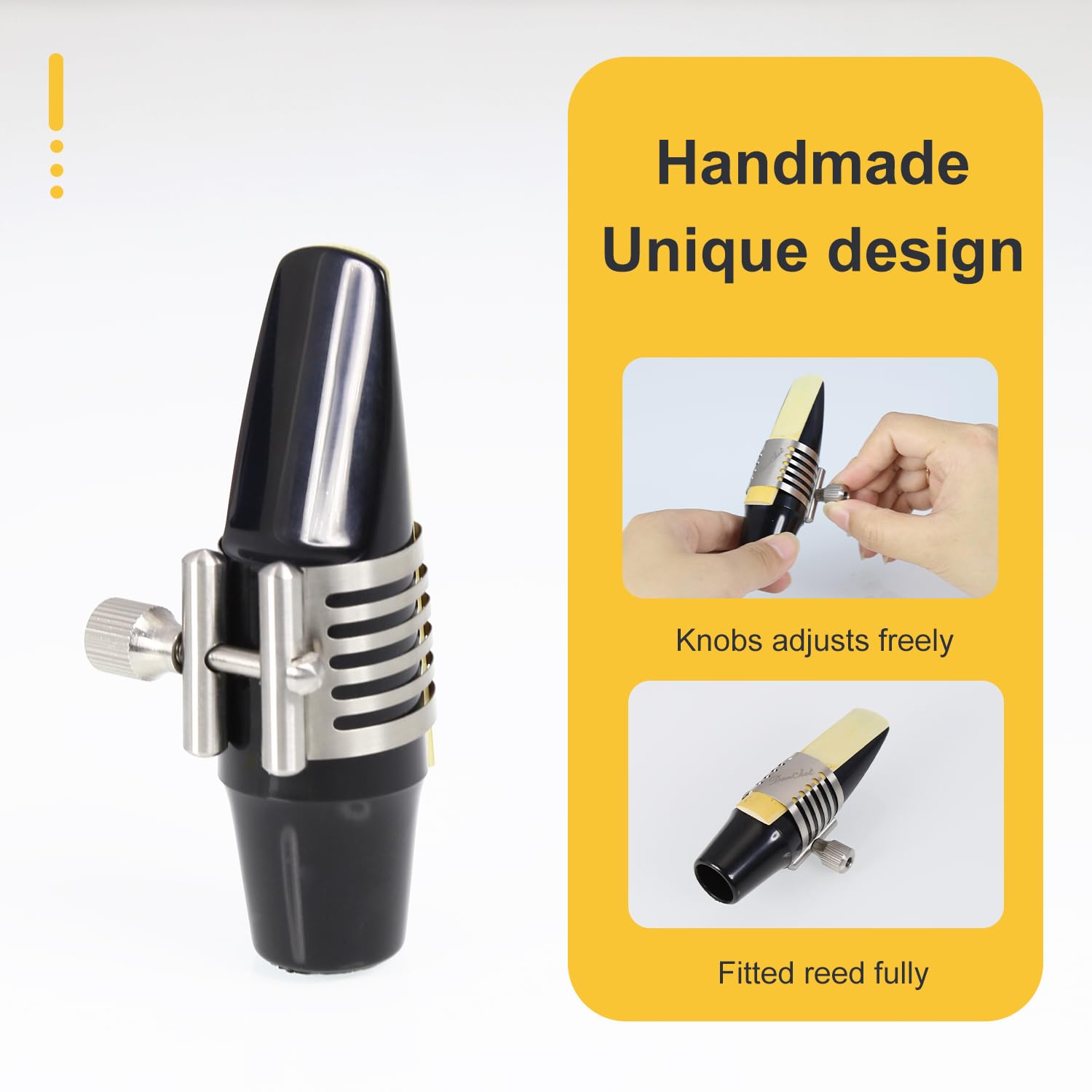 Abrazadera de acero inoxidable premium para saxofón tenor- - Imagen 3