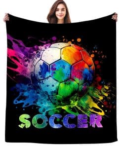 Manta de Fútbol Deportiva Balón de Fútbol Popular Suave de