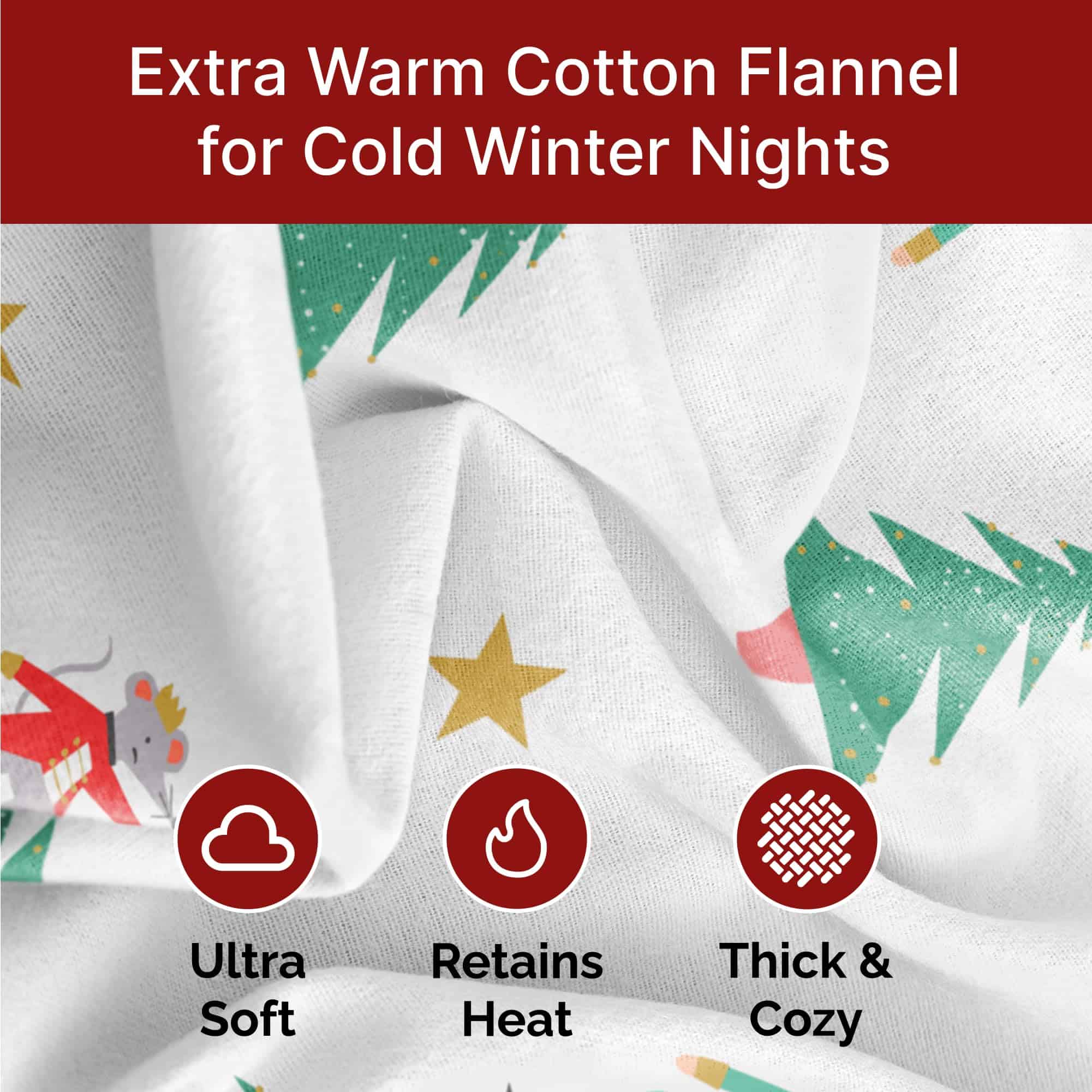 Juego de sábanas de franela de Navidad - Sábanas de franela - Imagen 4