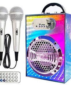 Máquina de Karaoke Bluetooth de Madera CEKOLRYI para Niños