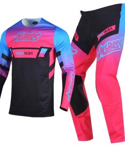 Conjunto de Jersey y Pantalón de Motocross -Azul Rosa