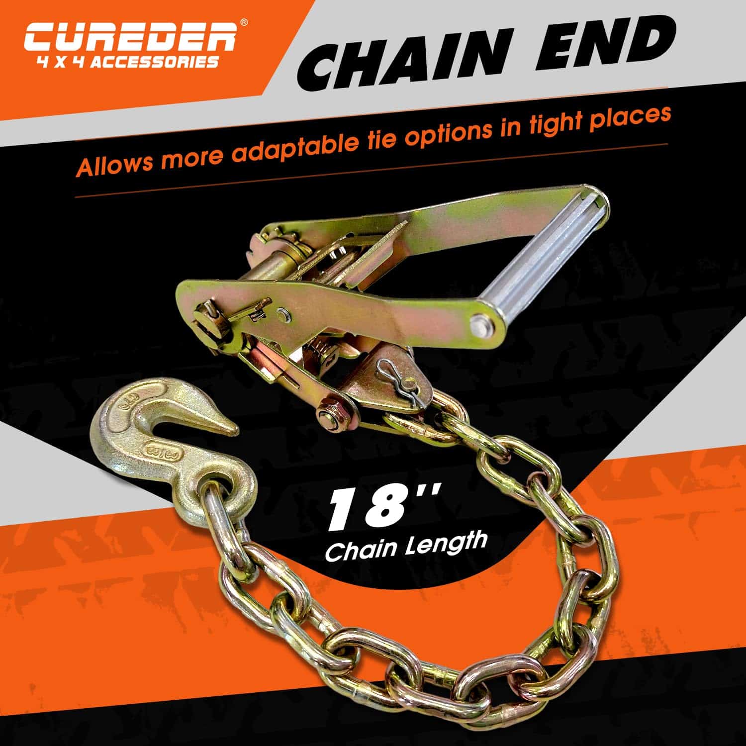Cureder Correas de Amarrar para Autos en Remolques con - Imagen 4