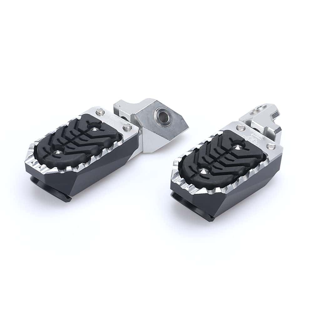 Pisantes ajustables de aluminio para motocicleta