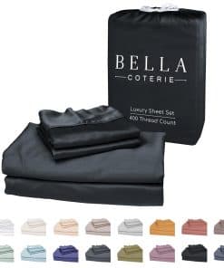 Juego de sábanas de bambú de lujo Bella Coterie California