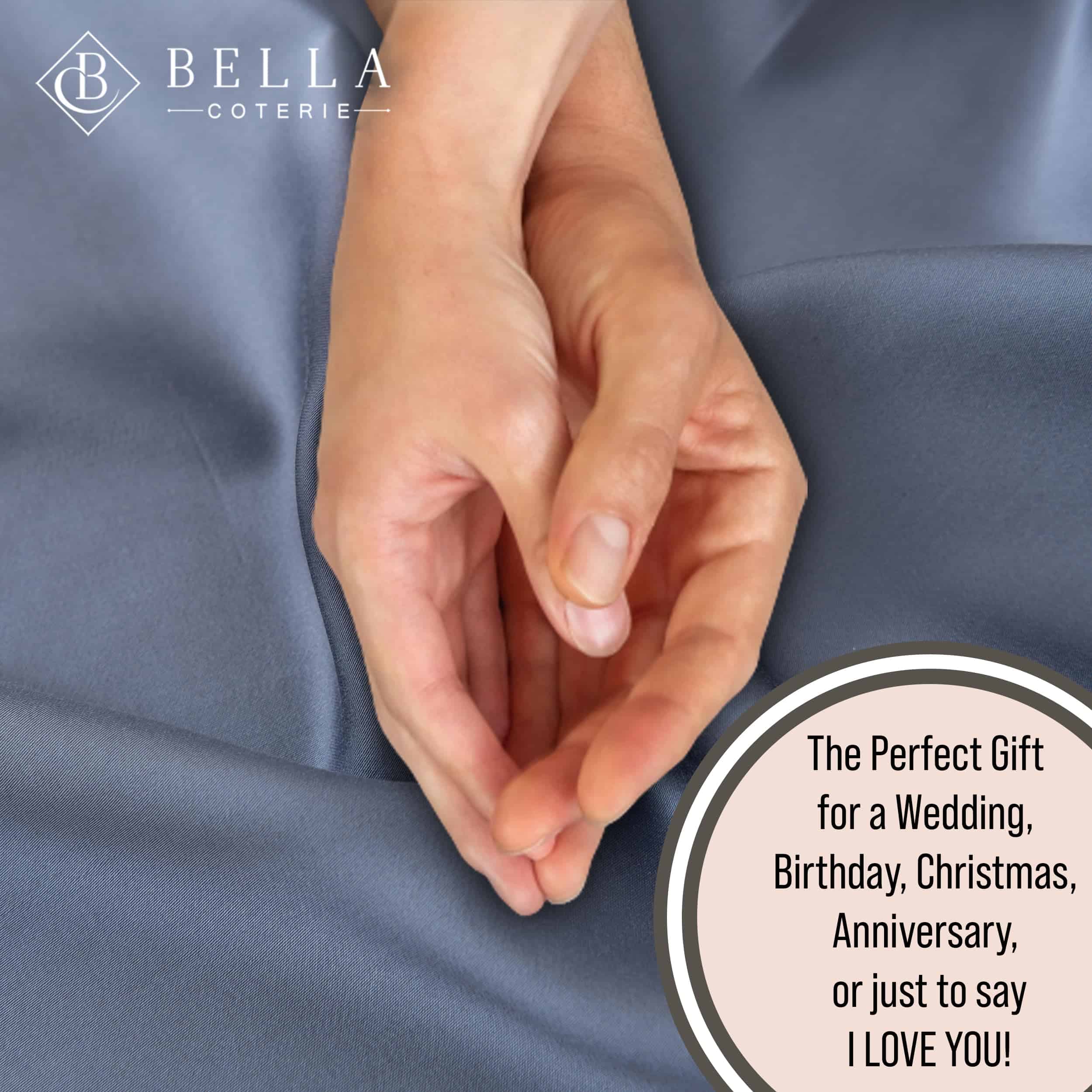 Juego de sábanas de bambú de lujo Bella -Azul pizarra - Imagen 8