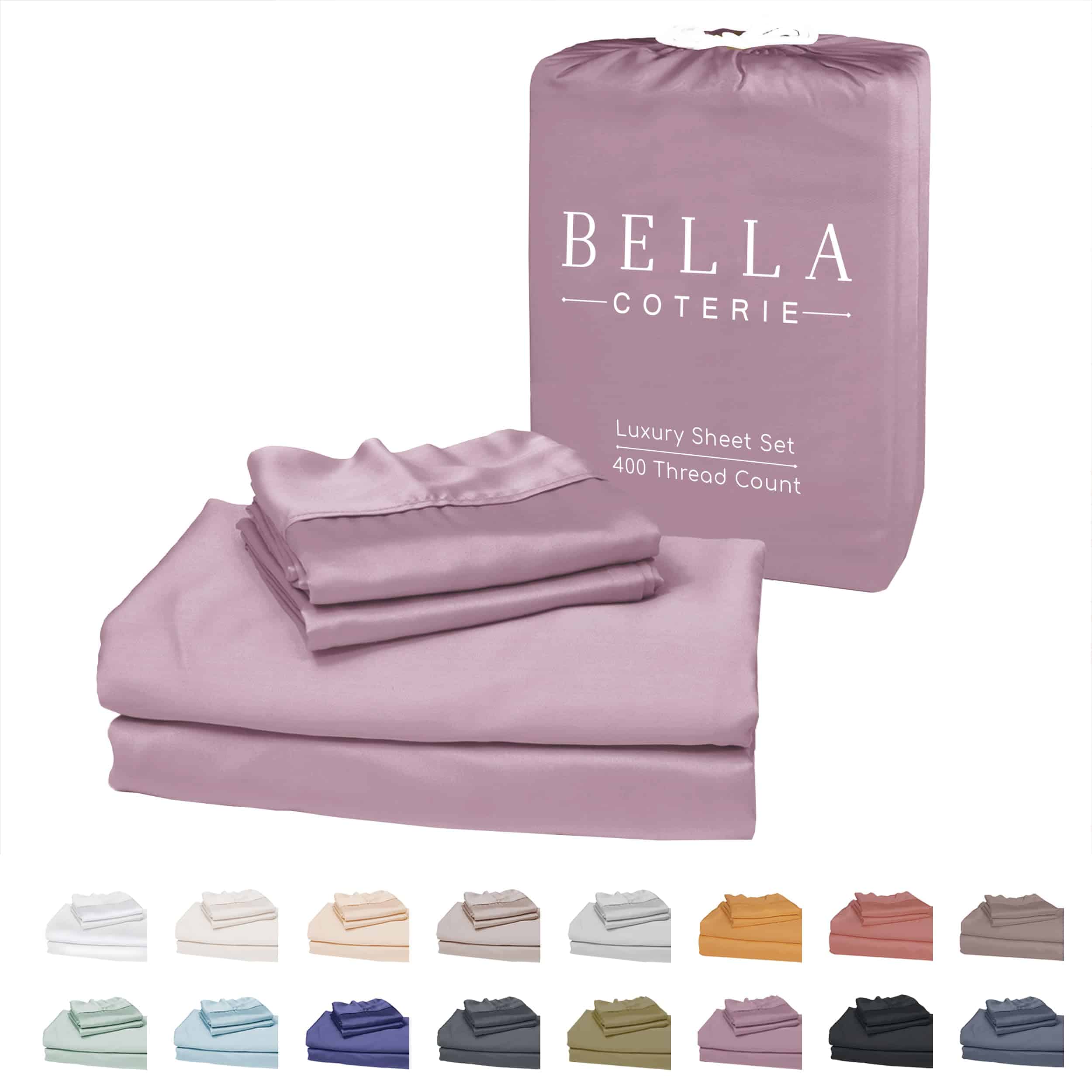 Juego de sábanas de bambú de lujo Bella -Lila