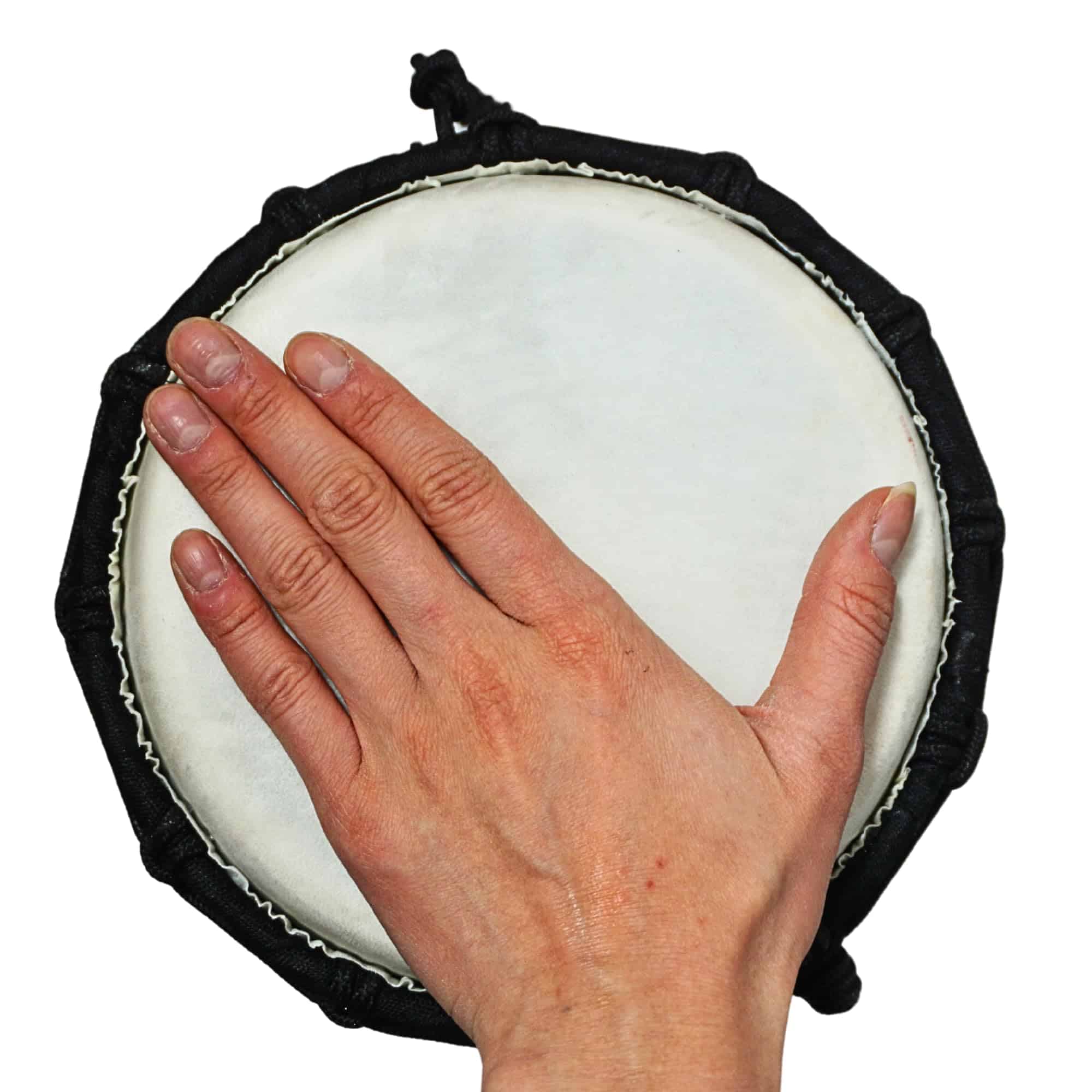 Djembe de Caoba Tallado a Mano, Tambor de Mano de 7" con - Imagen 6