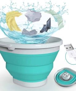 Lavadora Portátil, Mini Lavadora con Cubo -Gris Verde