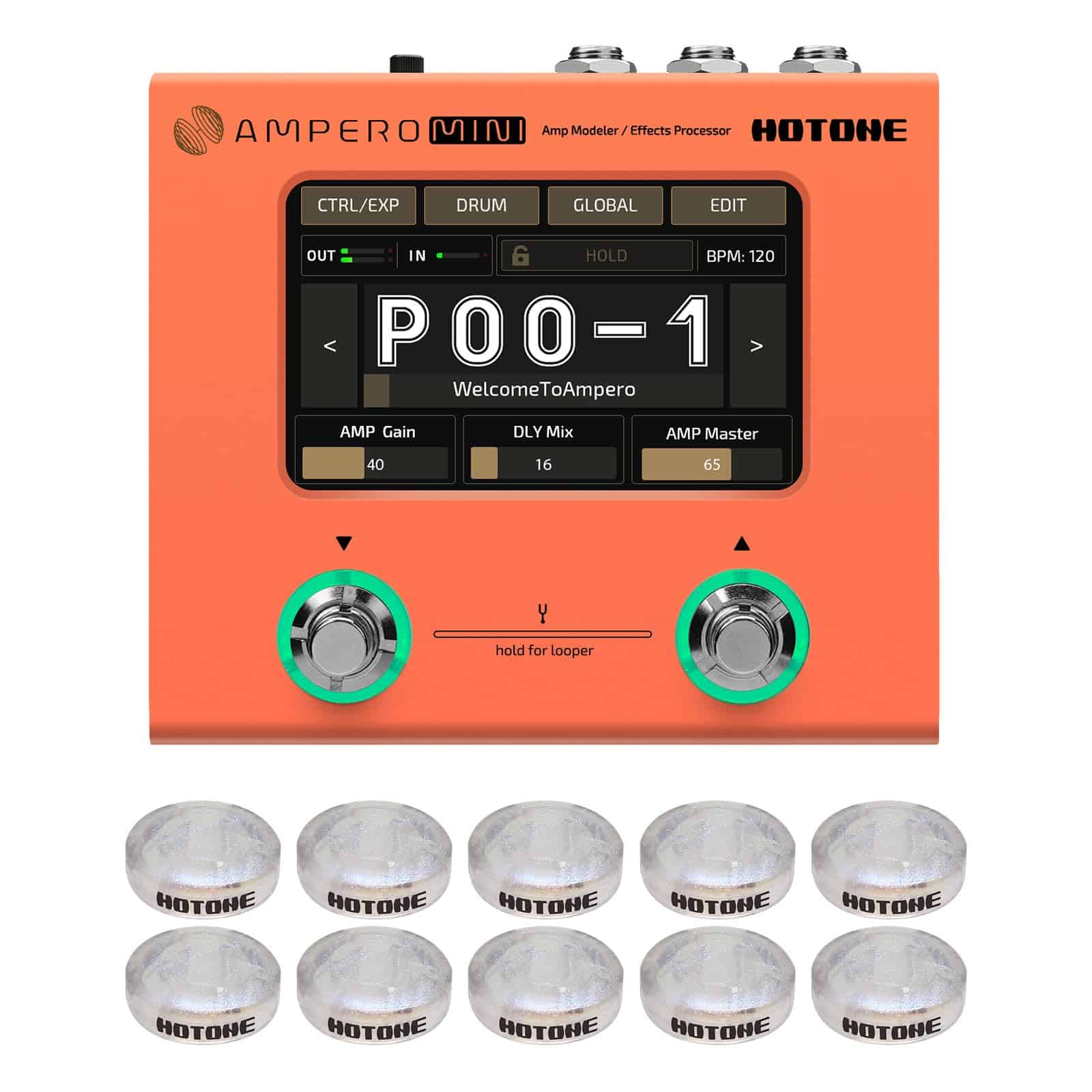 Pedal Procesador de Efectos Multi Guitarra Bajo Modelado de