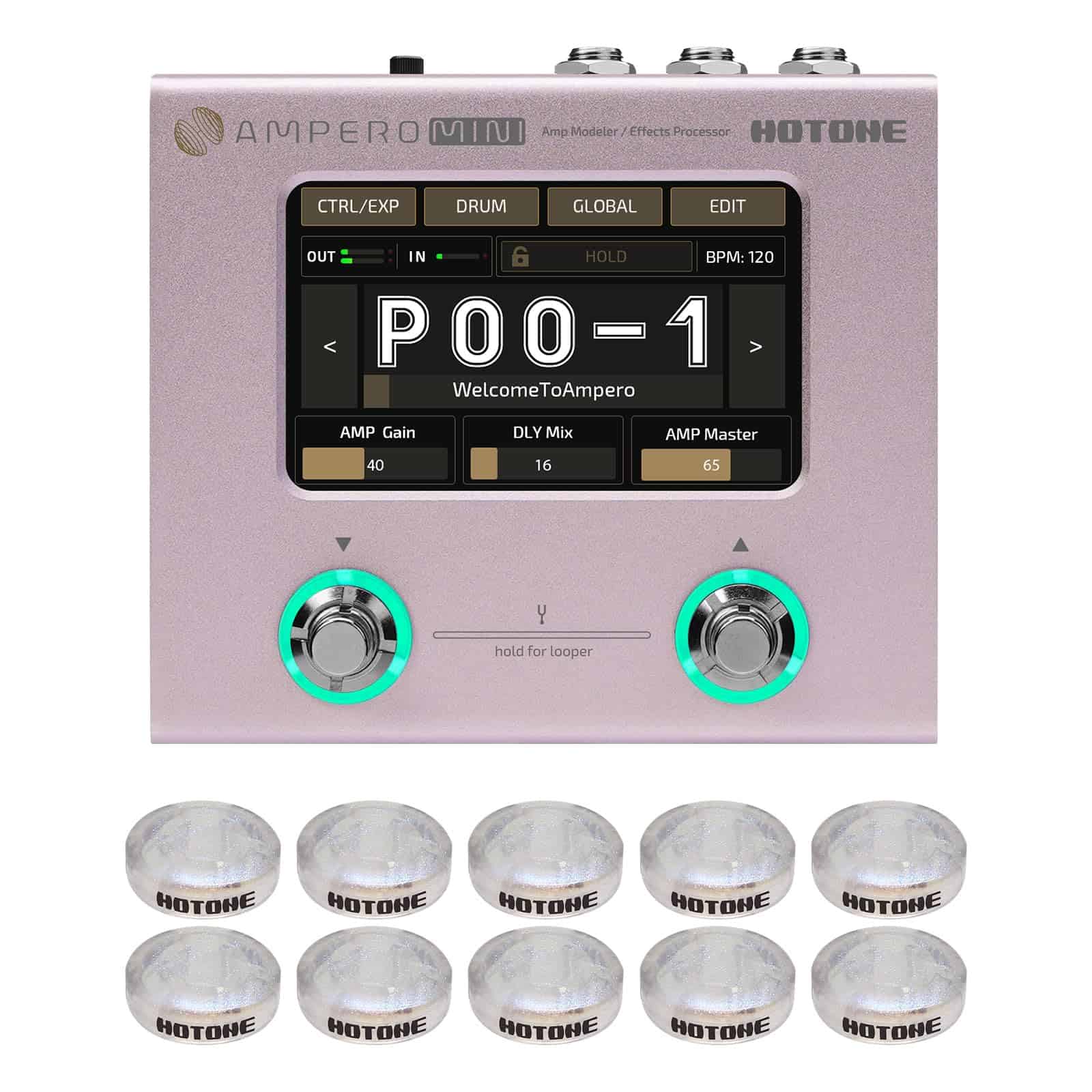 Pedal Procesador de Efectos Multi de Guitarra Bajo Modelado