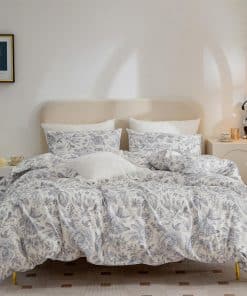 Juego de Funda Nórdica Vintage Floral Queen, 3 Piezas Suave