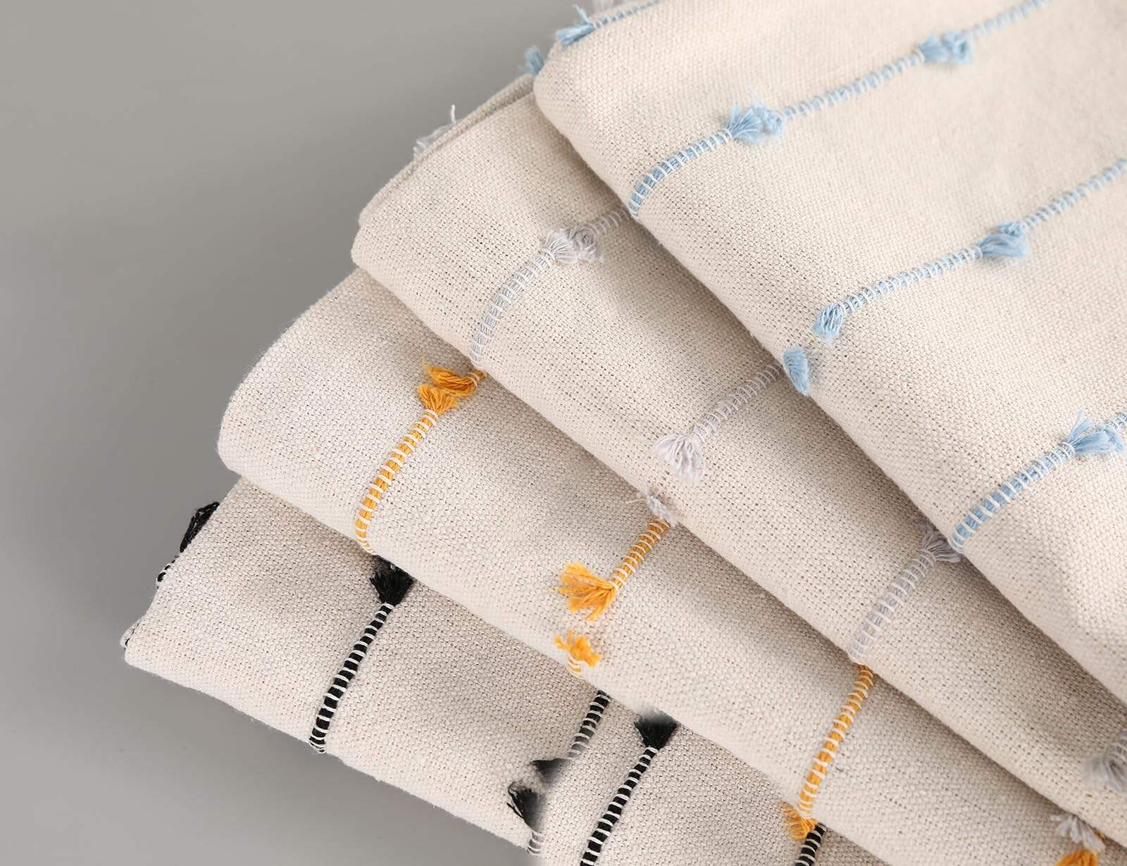 Conjunto de 2 Fundas de Cojín Boho 30x30, Negro Blanco - Imagen 6