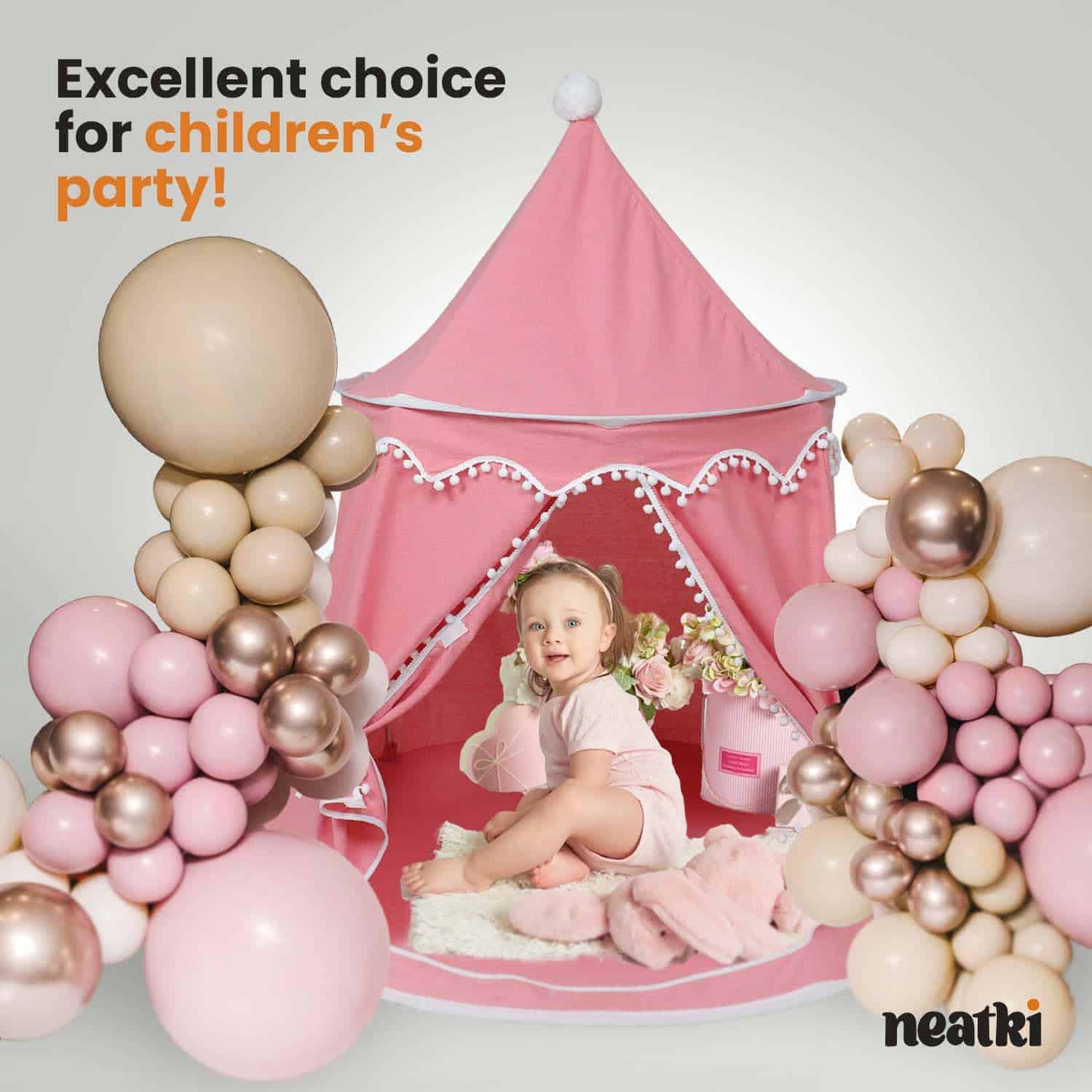 Carpa de Juego Interior para Niños Neatki 43" x 43" x 51" - Imagen 5