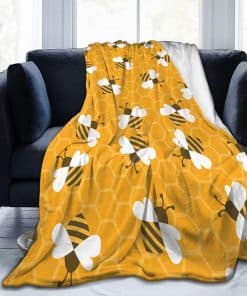 Manta de Abeja de ILEABEC Suave Manta de Viaje Manta Ligera