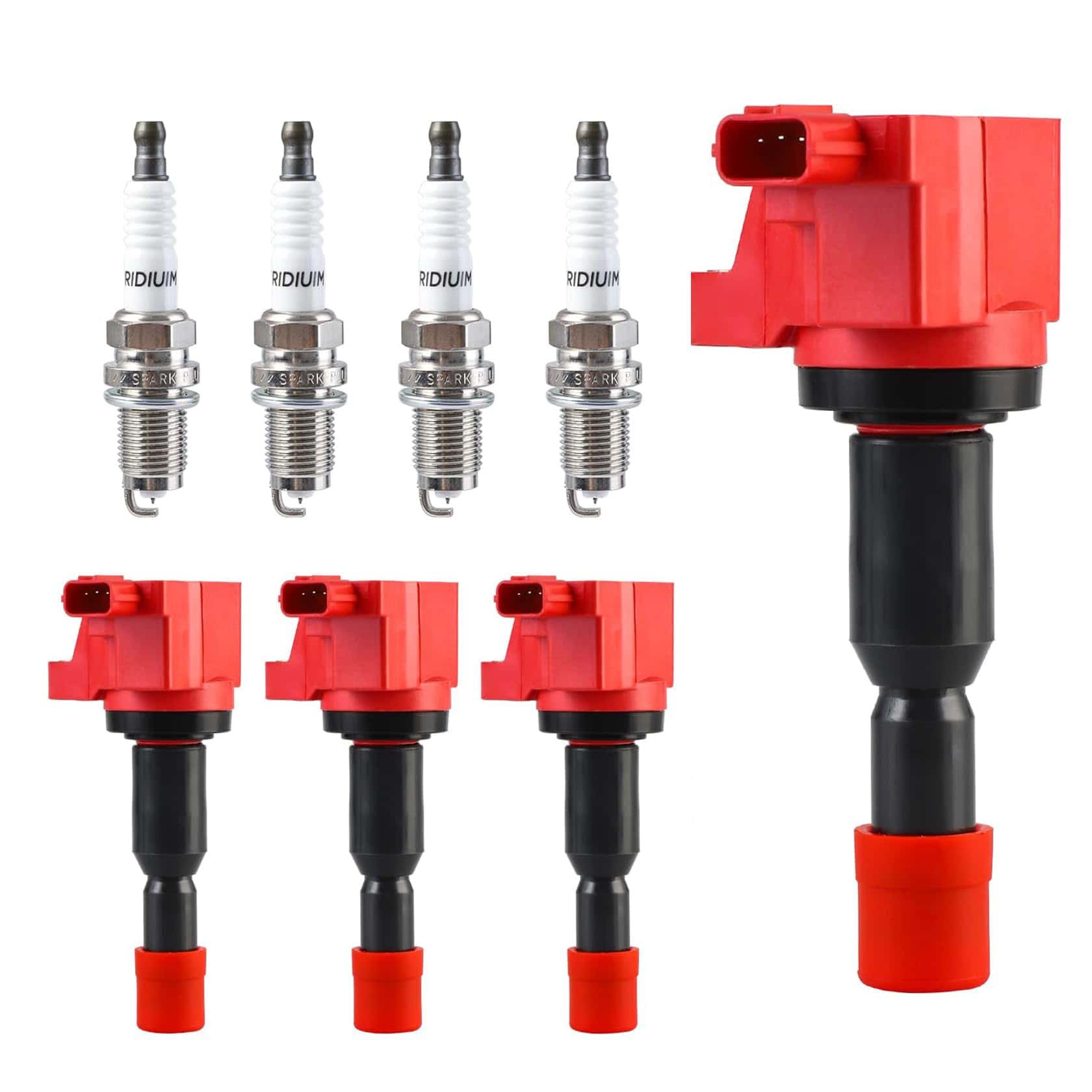 Conjunto de 4 bobinas de encendido UF581 y bujías de iridio