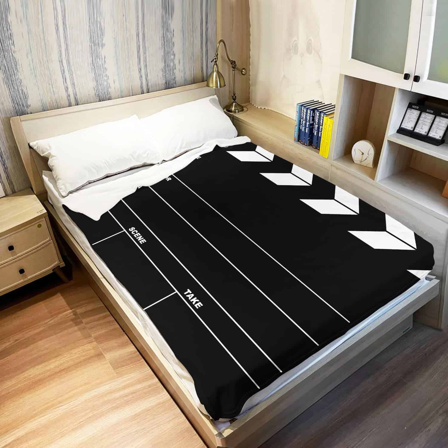 Manta de felpa suave y acogedora para sofá, Pizarra de - Imagen 4