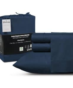 Sábanas King de Algodón Orgánico 100% con Bolsillo Profundo