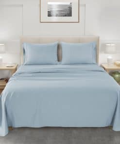 Juego de sábanas 100% Tencel CHATEAU HOME -Azul Claro