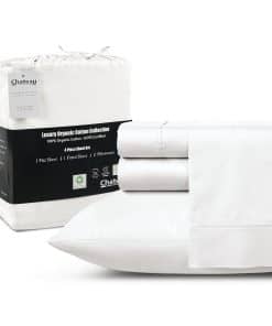 Juego de sábanas 100% algodón orgánico Twin XL - 300 hilos